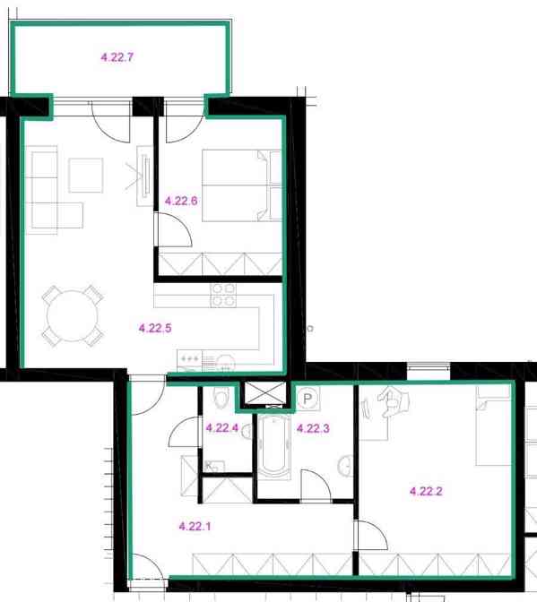 Prodej bytu 3+kk 78 m2 s balkonem 9 m2 - Rousínov - 02 - 4.22/S27 - foto 7