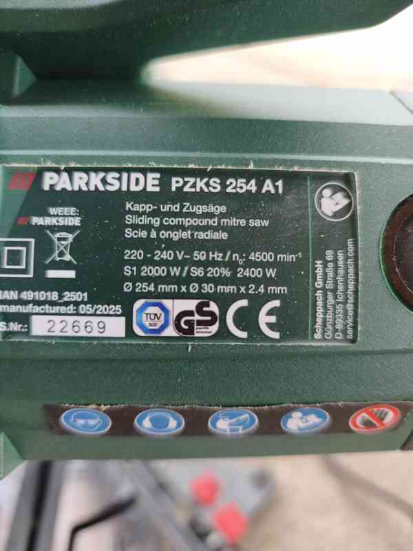 Koupím PARKSIDE Kapovací a pokosovou pilu PZKS 254 A1 - foto 2