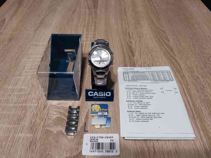 Hodinky CASIO EDIFICE EFA 110D-2AVEF (nová baterie - 10 let) - foto 2