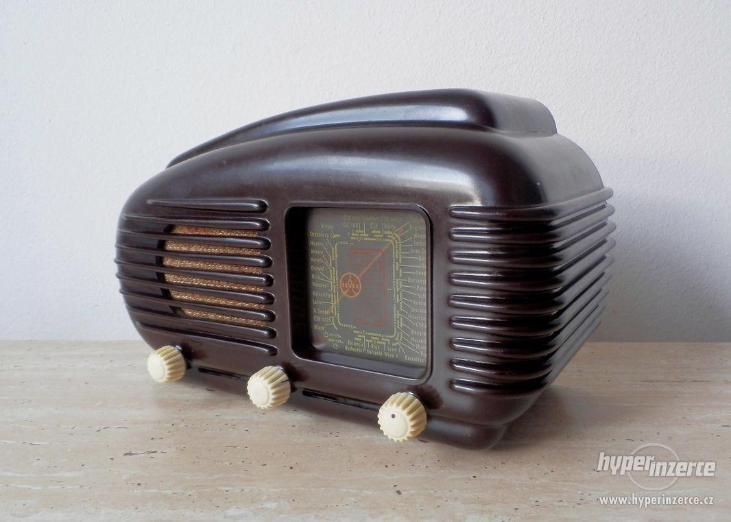 Tesla Talisman 308U, Art Deco starožitné rádio, plně funkční - foto 1
