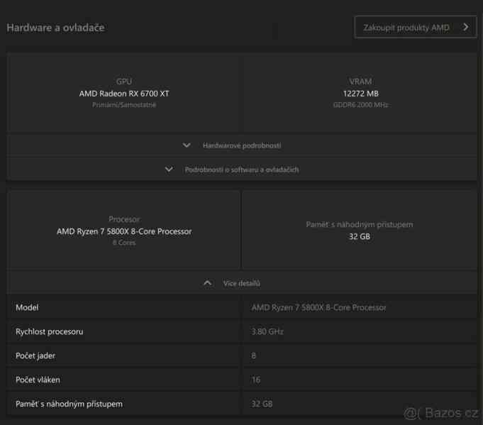 Herní PC RYZEN 7 5800X,RX 6700XT 12GB,32 GB RAM,1 TB SSD - foto 6