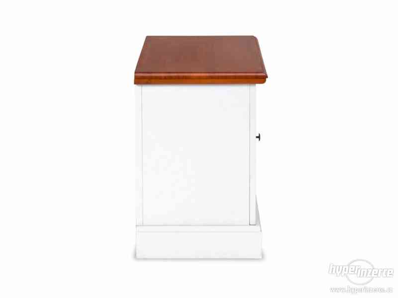 TV stolek z borovice, bílý televizní stolek - foto 2