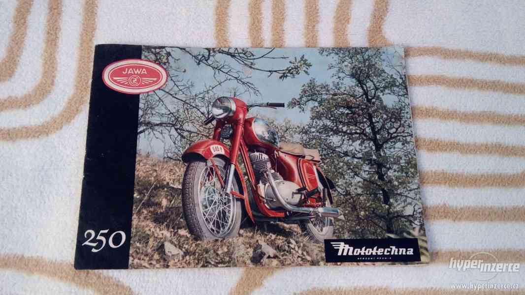 Mototechna brožura Jawa ČZ 250 první kývačka 1954 prospekt - foto 1