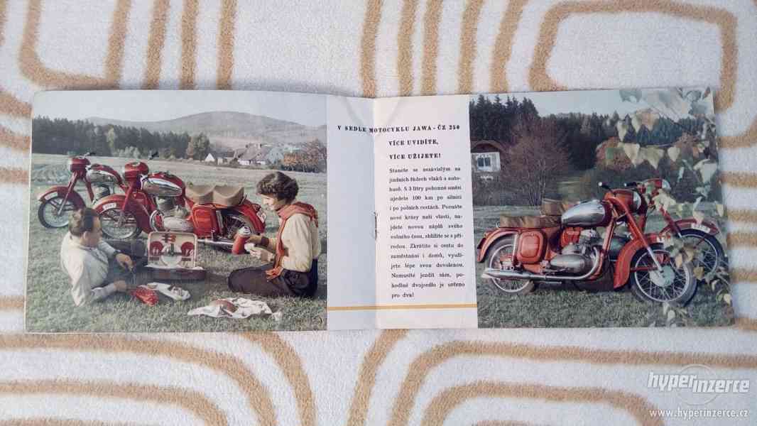 Mototechna brožura Jawa ČZ 250 první kývačka 1954 prospekt - foto 3