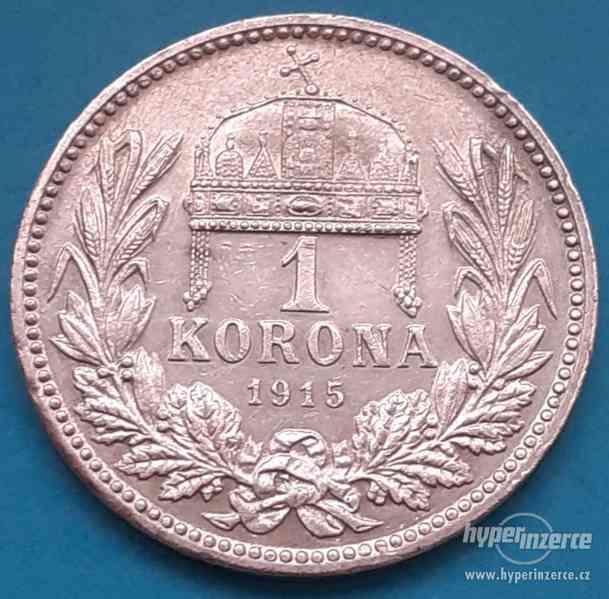 1 Koruna 1898,1900,1914a15 k.b Rakousko-Uhersko F.J.I - foto 5