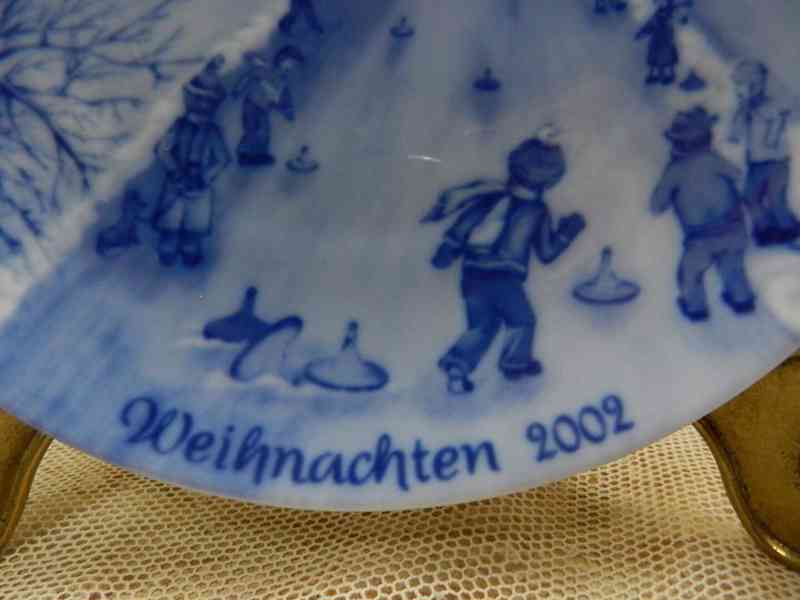 Modrý Talíř Vánoce 2002 limit edice Berlin Německo - foto 3