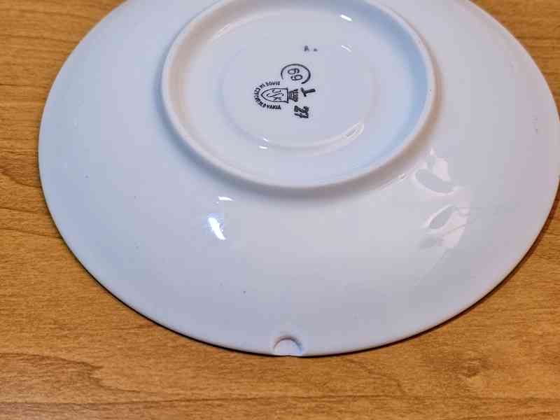 Retro porcelánová kávová souprava JSK – 6 ks, zlatý dekor - foto 7