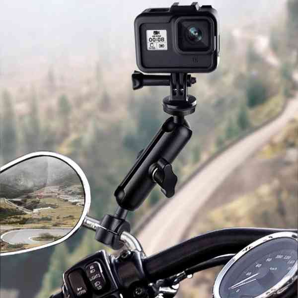 Celokovovy držák GOPRO kamery na motocykl na řídítka - foto 1
