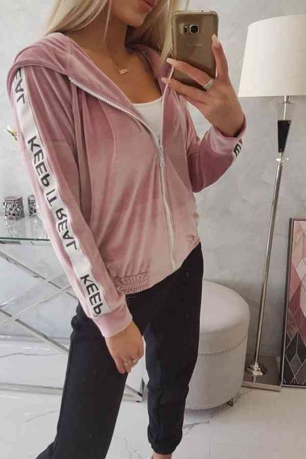 DÁMSKÁ VELUROVÁ MIKINA KEEP IT REAL - foto 8