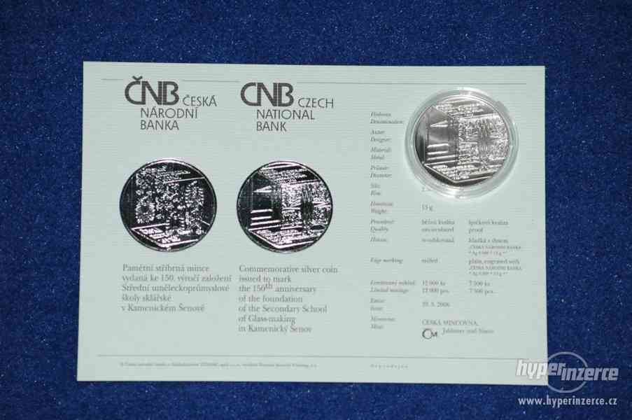 Pamětní stříbrné mince ČNB 200Kč 500Kč sada č.1 - foto 4