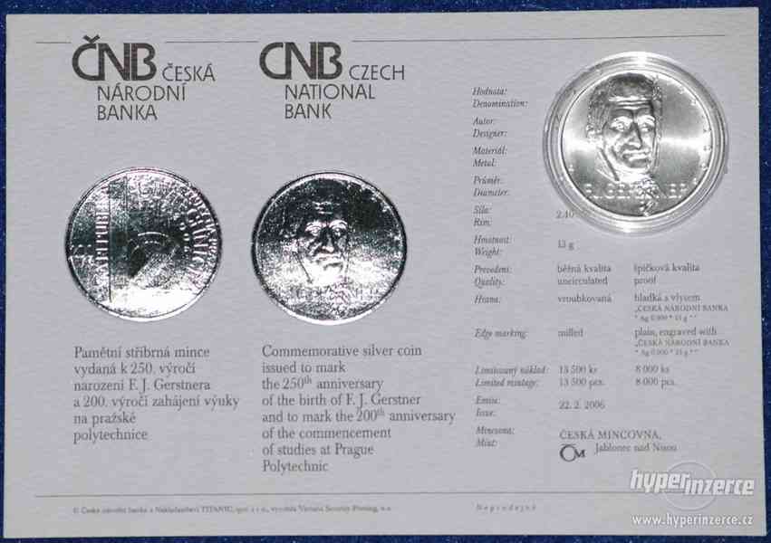 Pamětní stříbrné mince ČNB 200Kč 500Kč sada č.1 - foto 5