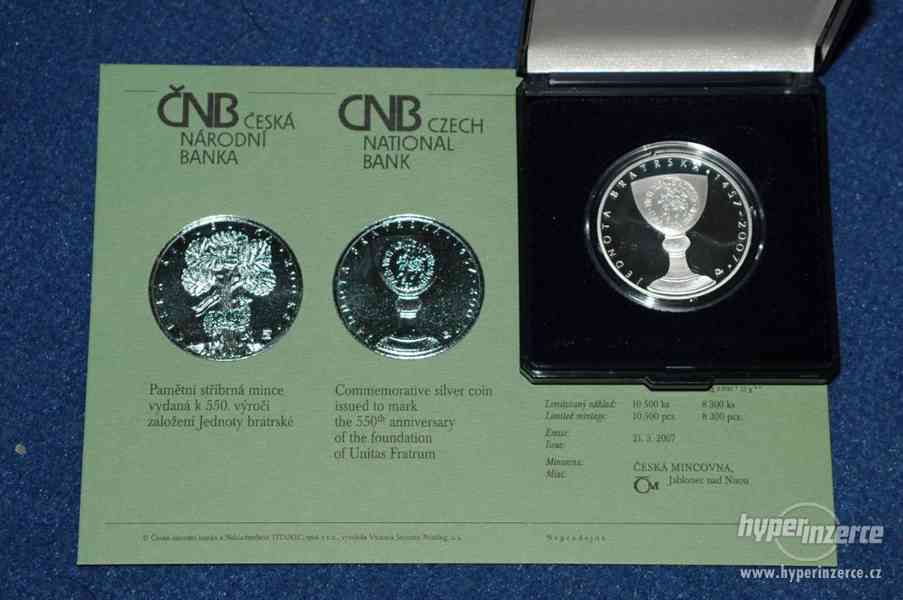 Pamětní stříbrné mince ČNB 200Kč 500Kč sada č.1 - foto 6