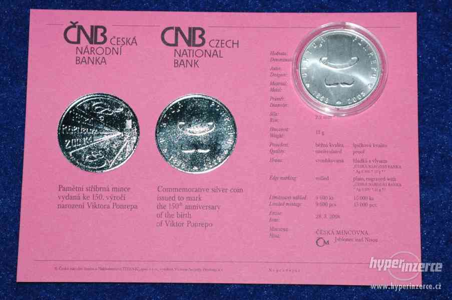Pamětní stříbrné mince ČNB 200Kč 500Kč sada č.1 - foto 12