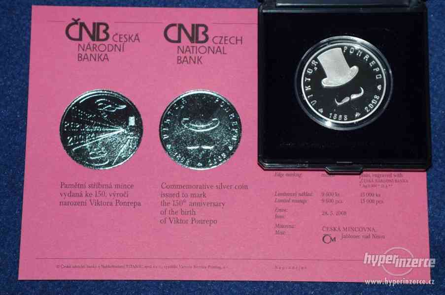 Pamětní stříbrné mince ČNB 200Kč 500Kč sada č.1 - foto 13
