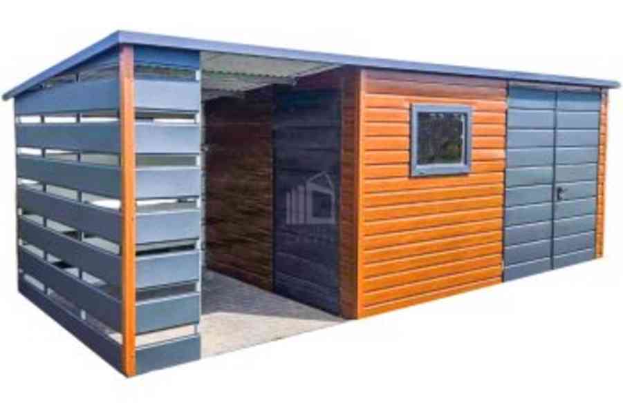 Zahradní domek 4×3 + přístřešek 3×3