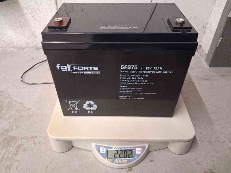 Akumulátor fgForte 6FG75 12V 75Ah, více kusů... - foto 2