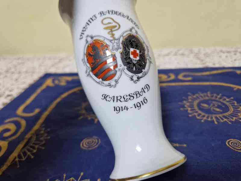 Vojenský  lázeňský Pohárek Hrnek Karlovy Vary Karlsbad 1916 - foto 2