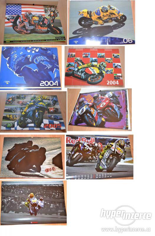 Podeps. plakaty Rossi, Biaggi, Pešek, Bayliss + kalendáře GP - foto 2