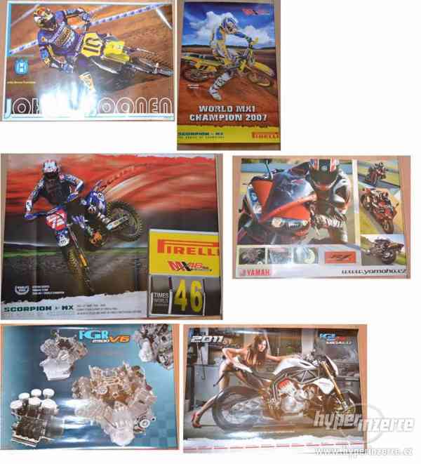 Podeps. plakaty Rossi, Biaggi, Pešek, Bayliss + kalendáře GP - foto 13