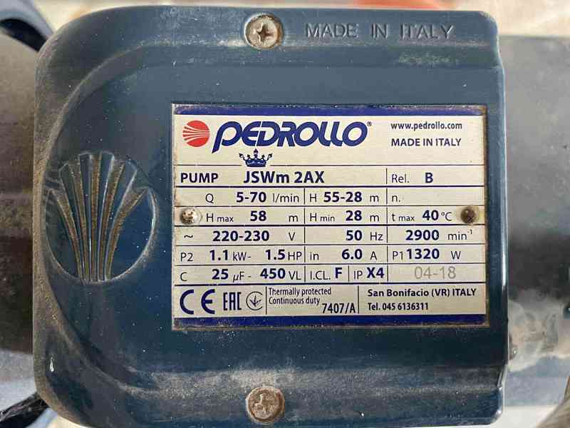 Prodám domácí vodárnu s čerpadlem a tlakovou nádobou na 60 l - foto 3