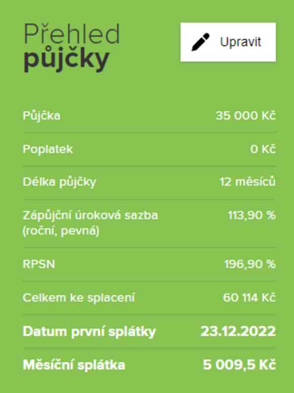Online půjčka peněz