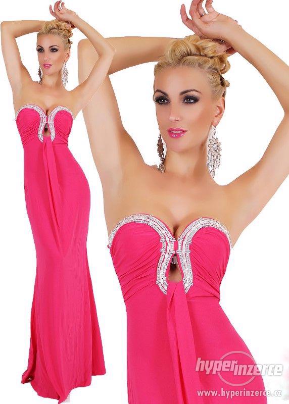 Společenské dlouhé šaty EMMA + ASHLEY - růžové - foto 2