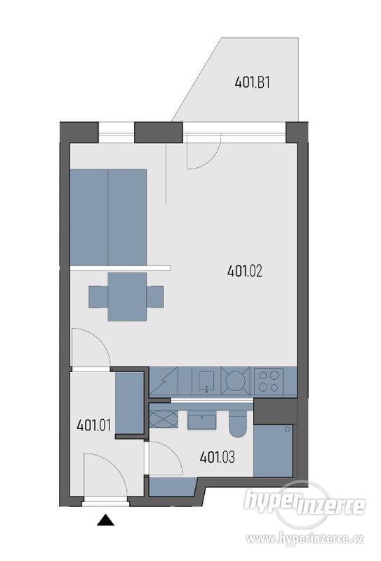Prodej bytu 1+kk, 4 NP,  plocha 34 m2, balkon, Praha 9 - foto 1