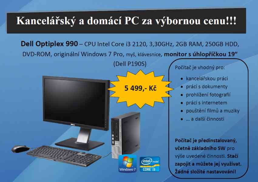 Prodám počítačovou sestavu Dell Optiplex 990 - foto 1