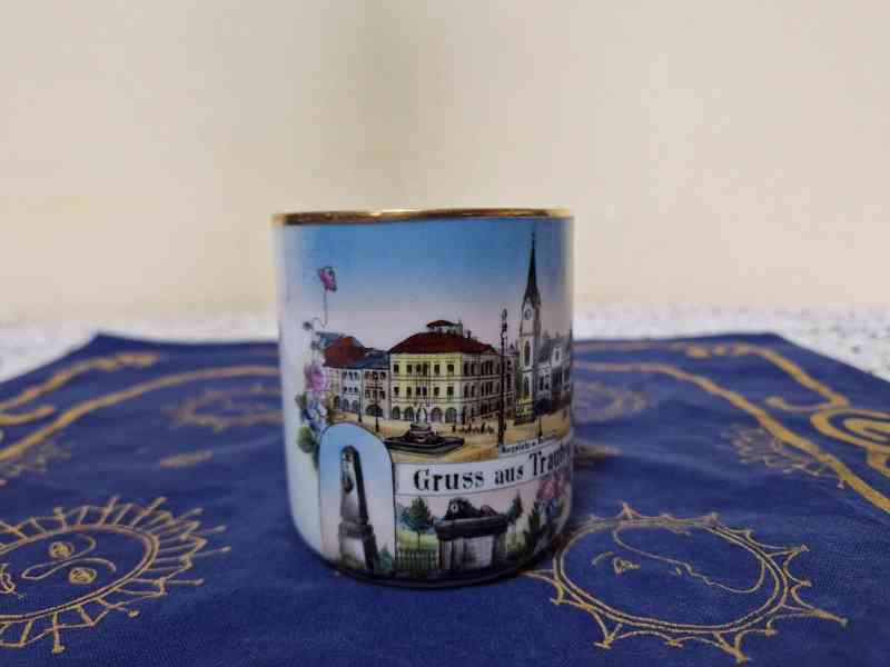 Sbírkový starý Hrnek Trautenau Trutnov místopis - foto 2