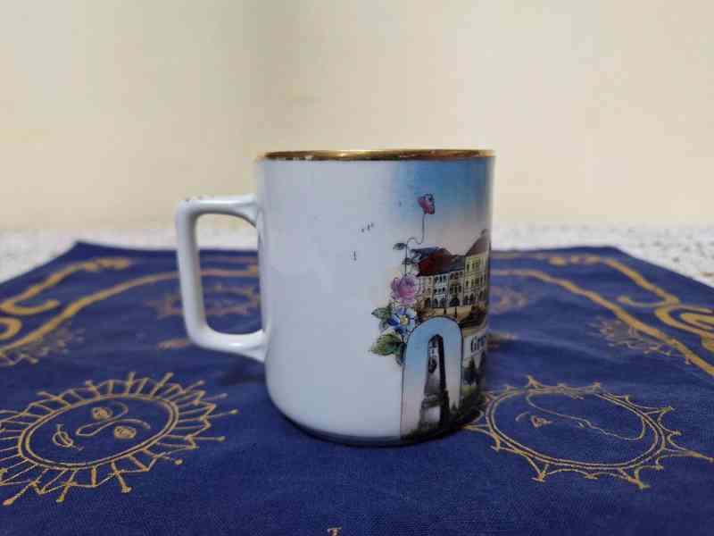 Sbírkový starý Hrnek Trautenau Trutnov místopis - foto 3