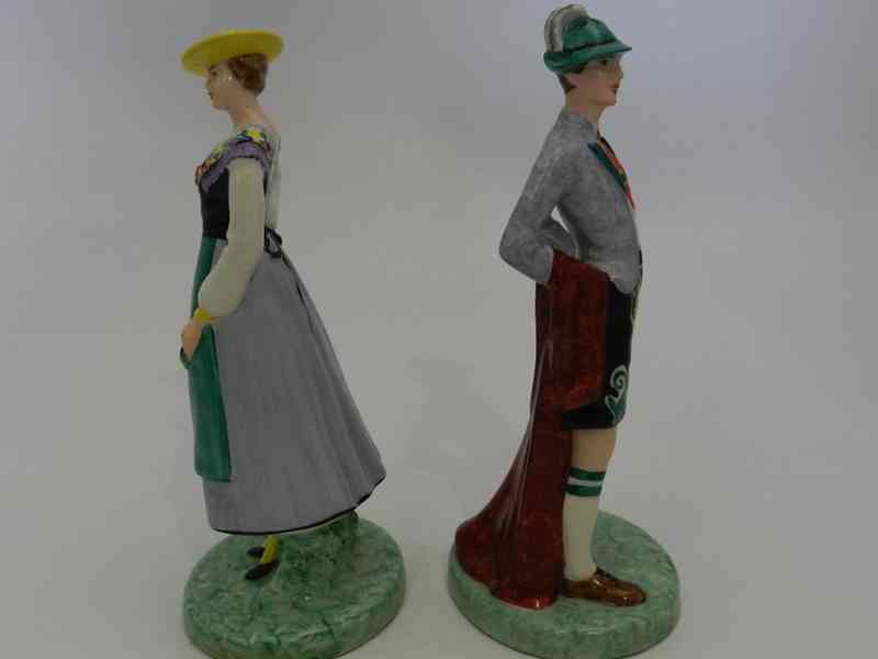 Krásné malované párové sošky Ditmar Urbach Erphila USA - foto 5