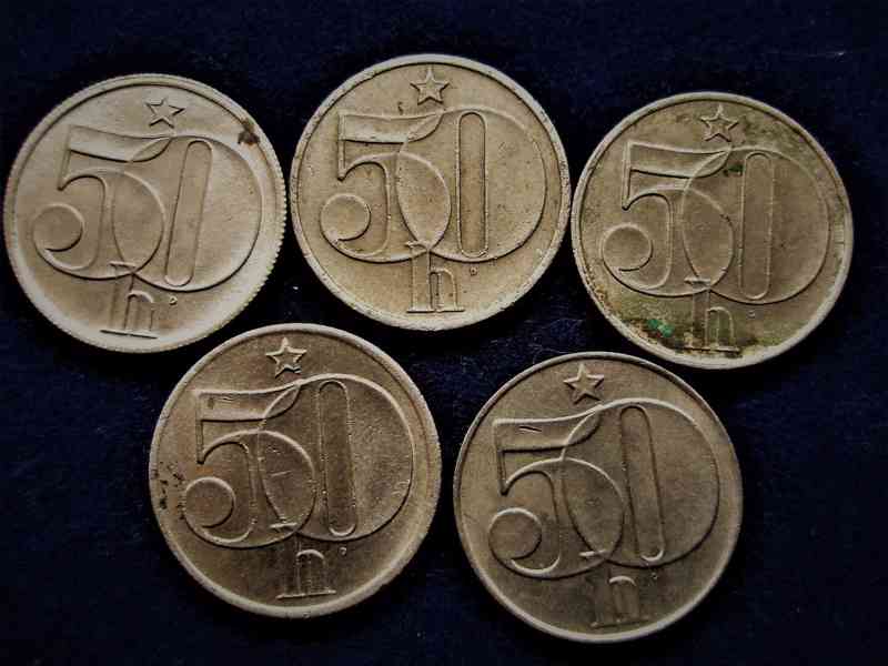 ČSR mince 50 haléřů nečistěné - - foto 1