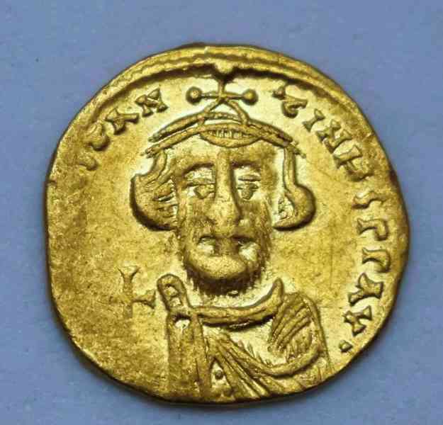 Zlatý Solidus Constans II. - (641-668 n.l.)