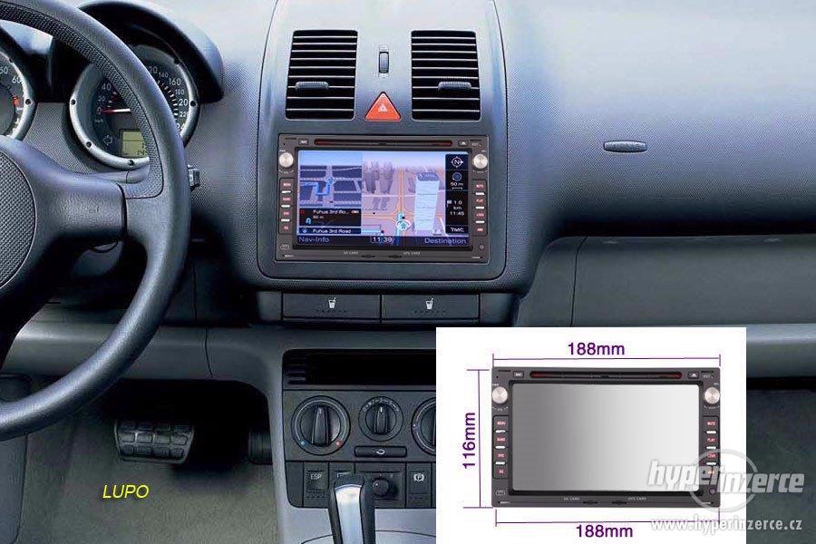 VW SKODA SEAT 2DIN Dotyk Autoradio+Navi 7disp GPS DVD SD USB - foto 2