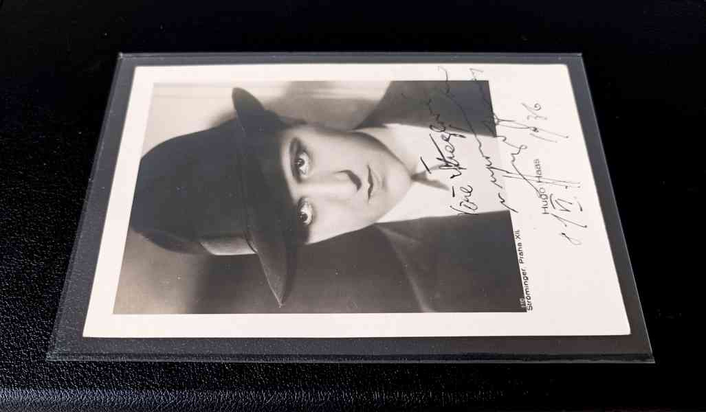 Hugo Haas autogram, rok 1936, ateliér Willi Ströminger - foto 4