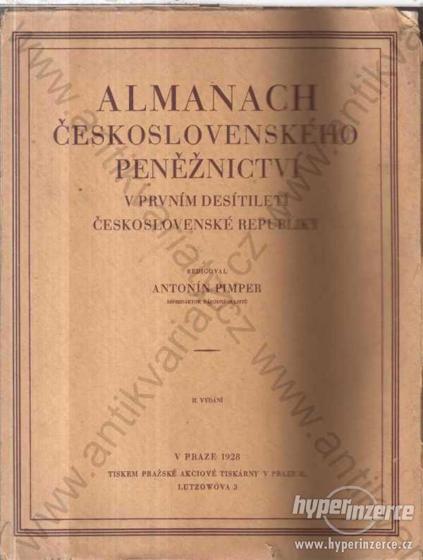 Almanach československého peněžnictví A.Pimper1928 - foto 1