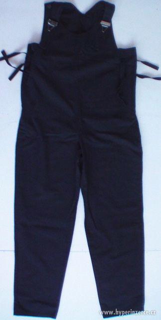 nové těhotenské kalhoty s laclem černé - foto 1