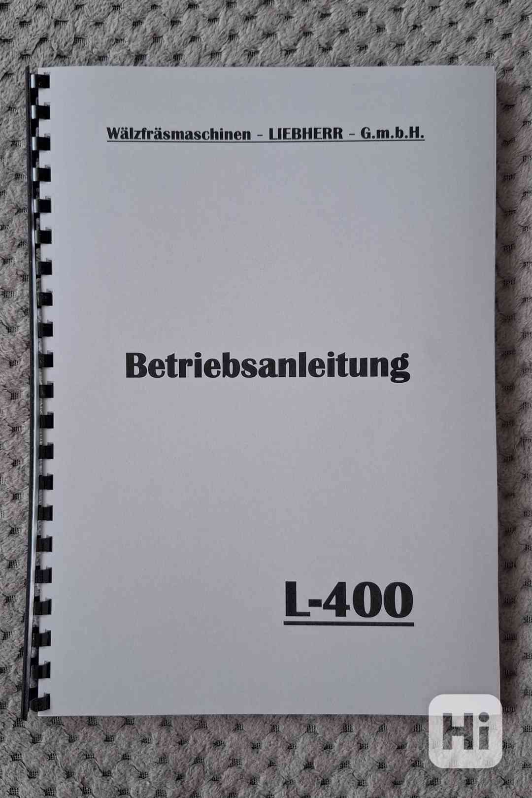 Návod odvalovací frézky LIEBHERR L-400 - foto 1