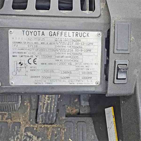 Vysokozdvižný vozík Toyota 42-7FGF25 - plyn - foto 12