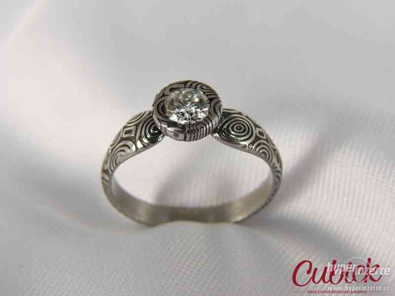 Netradiční zásnubní prsteny z damašské oceli/damasteel - foto 7