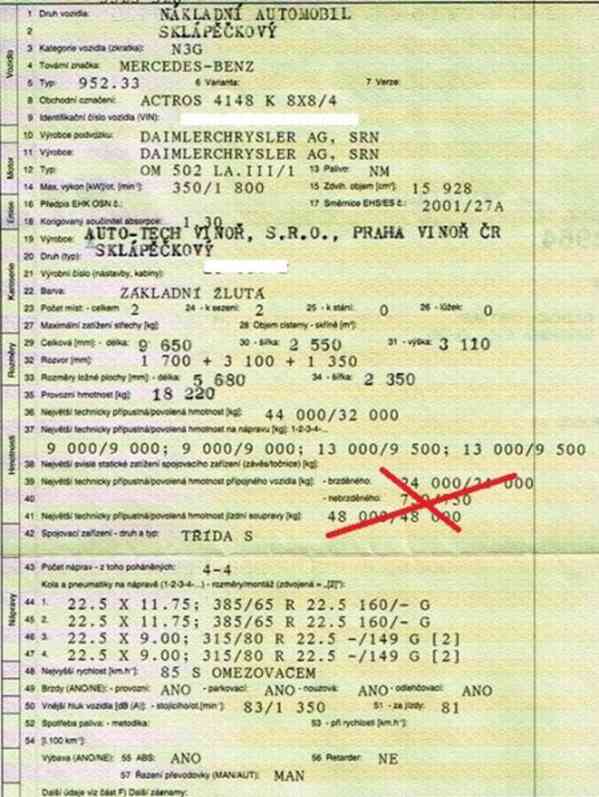 8x8 MB 4148 sklápěč S2 Mercedes Actros 44/32t bordmatik - foto 7