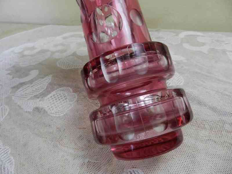 Autorská broušená Váza Čechy 20 st  - foto 3