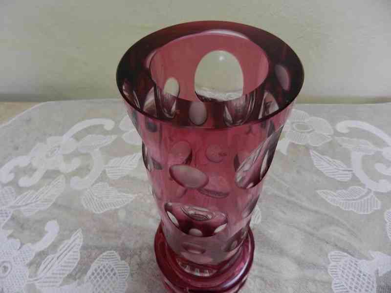 Autorská broušená Váza Čechy 20 st  - foto 2