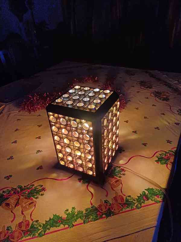 Retro diskotéková lampička s otáčivým válcem	 - foto 5