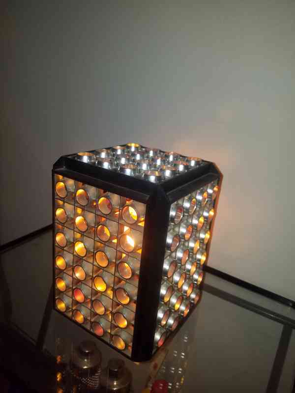 Retro diskotéková lampička s otáčivým válcem	 - foto 2