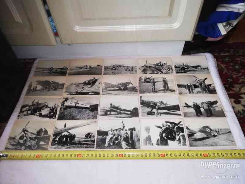 Německé fotografie z 2. sv. v. - letadla a vojáci - foto 1