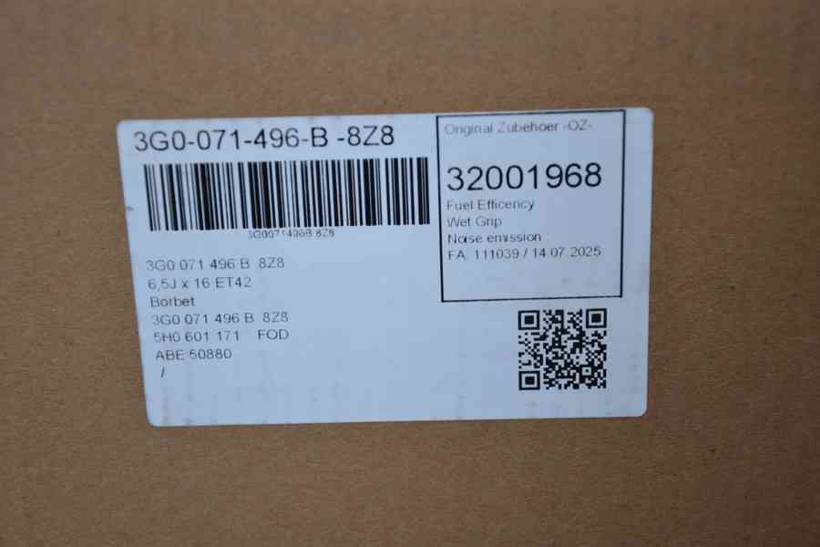 VW Passat, Golf. Škoda apod. -NOVÉ orig. Alu 16 - 6,5x16, - foto 4