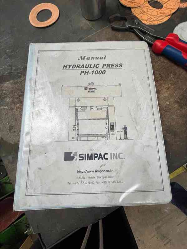 Použitý hydraulický lis PH-1000, r. v. 2017, SIMPAC Korea - foto 11