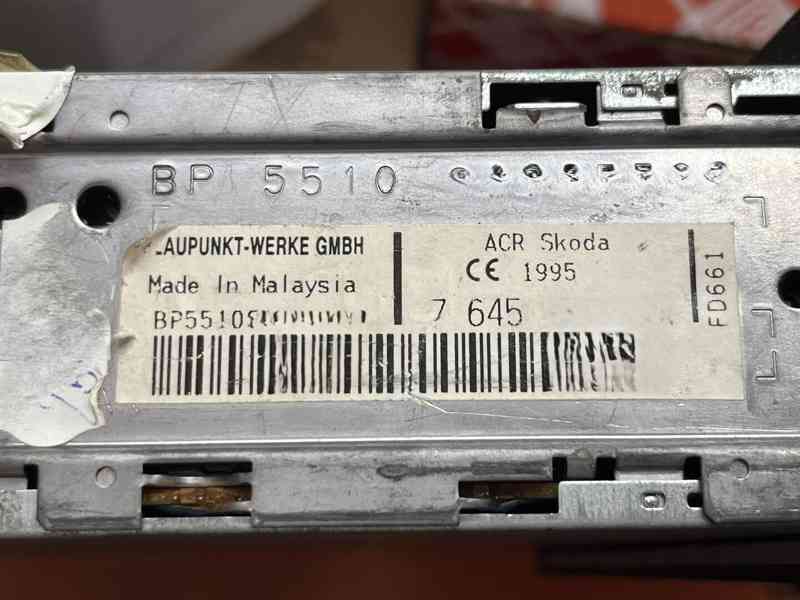 Originální autorádio BLAUPUNKT ACR ŠKODA  - plně funkční - foto 9