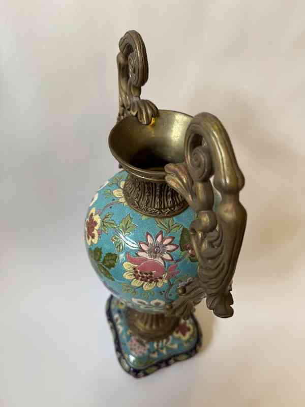 Porcelánová váza s květinovým dekorem - foto 5